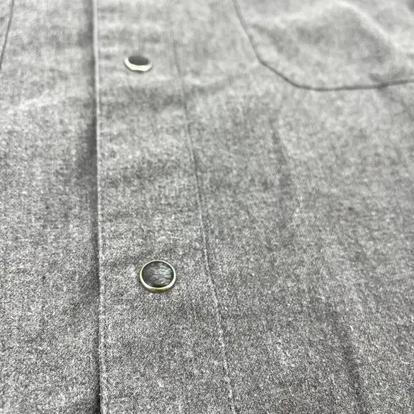 Flylow Men's Royal Shirt Pearl Snap Long Sleeve Flannel Shirt Gray Size XL - Picture 6 of 10